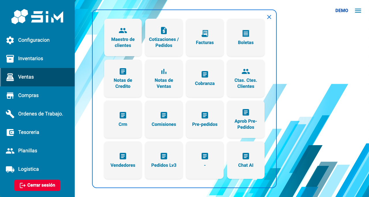 Dashboard SIM ERP